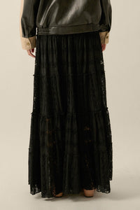 Forgotten Romance Lace Tiered Ruffle Maxi Skirt - ShopPromesa