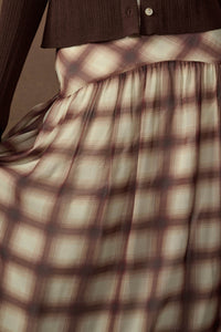 Meet Me There Plaid Chiffon Drop-Waist Maxi Skirt - ShopPromesa