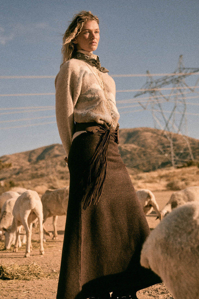 Softest Hour Solid Knit A-Line Maxi Sweater Skirt - ShopPromesa