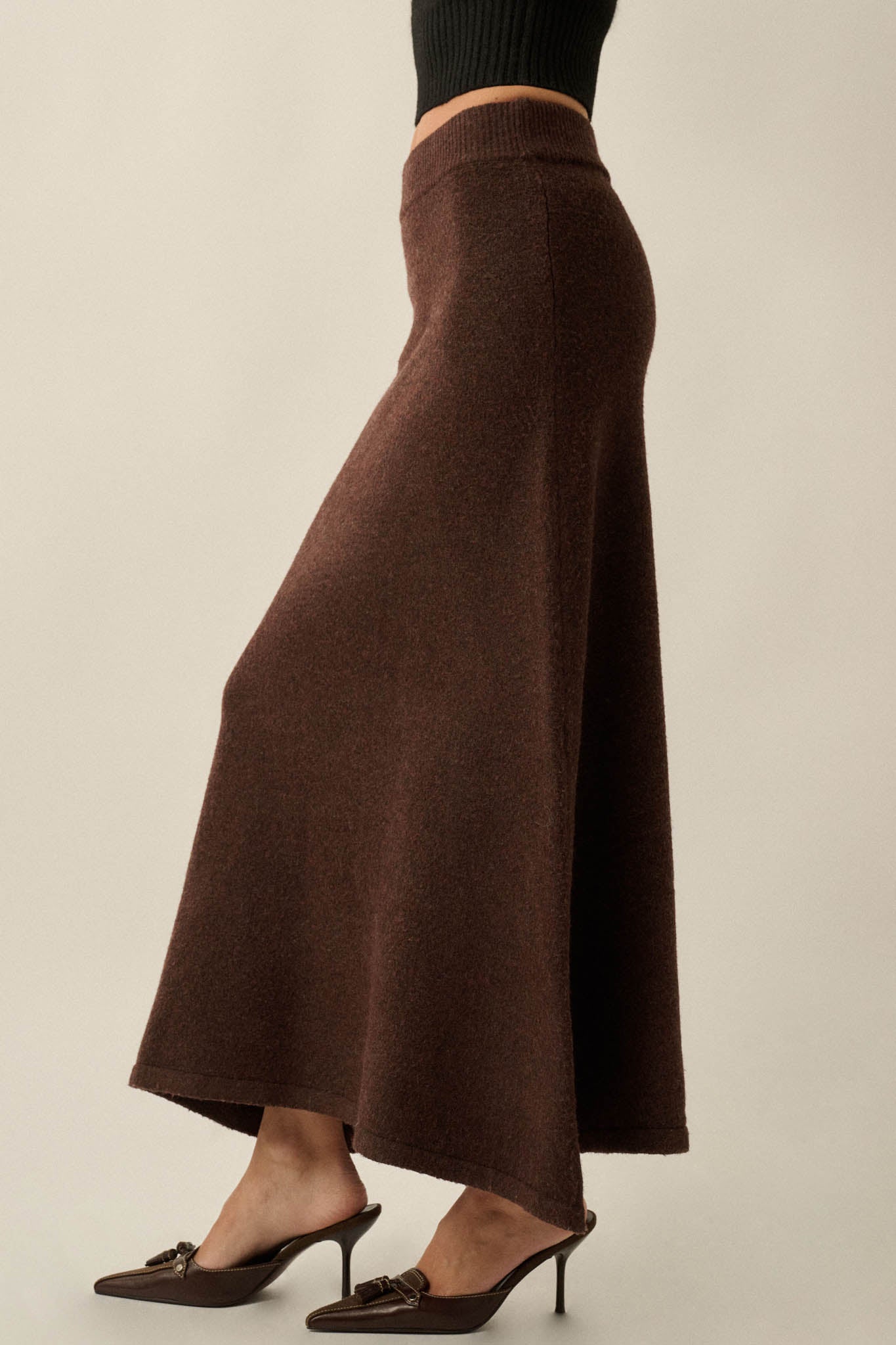 Softest Hour Solid Knit A-Line Maxi Sweater Skirt - ShopPromesa