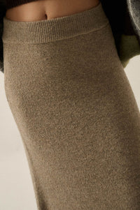 Softest Hour Solid Knit A-Line Maxi Sweater Skirt - ShopPromesa