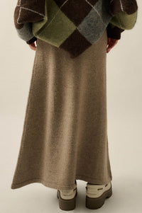 Softest Hour Solid Knit A-Line Maxi Sweater Skirt - ShopPromesa