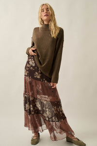Pick Your Fancy Paisley and Floral Paneled Maxi Skirt - ShopPromesa
