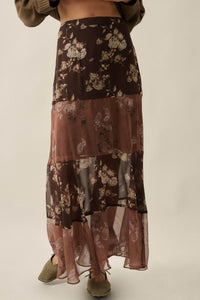 Pick Your Fancy Paisley and Floral Paneled Maxi Skirt - ShopPromesa