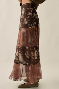 Pick Your Fancy Paisley and Floral Paneled Maxi Skirt - ShopPromesa