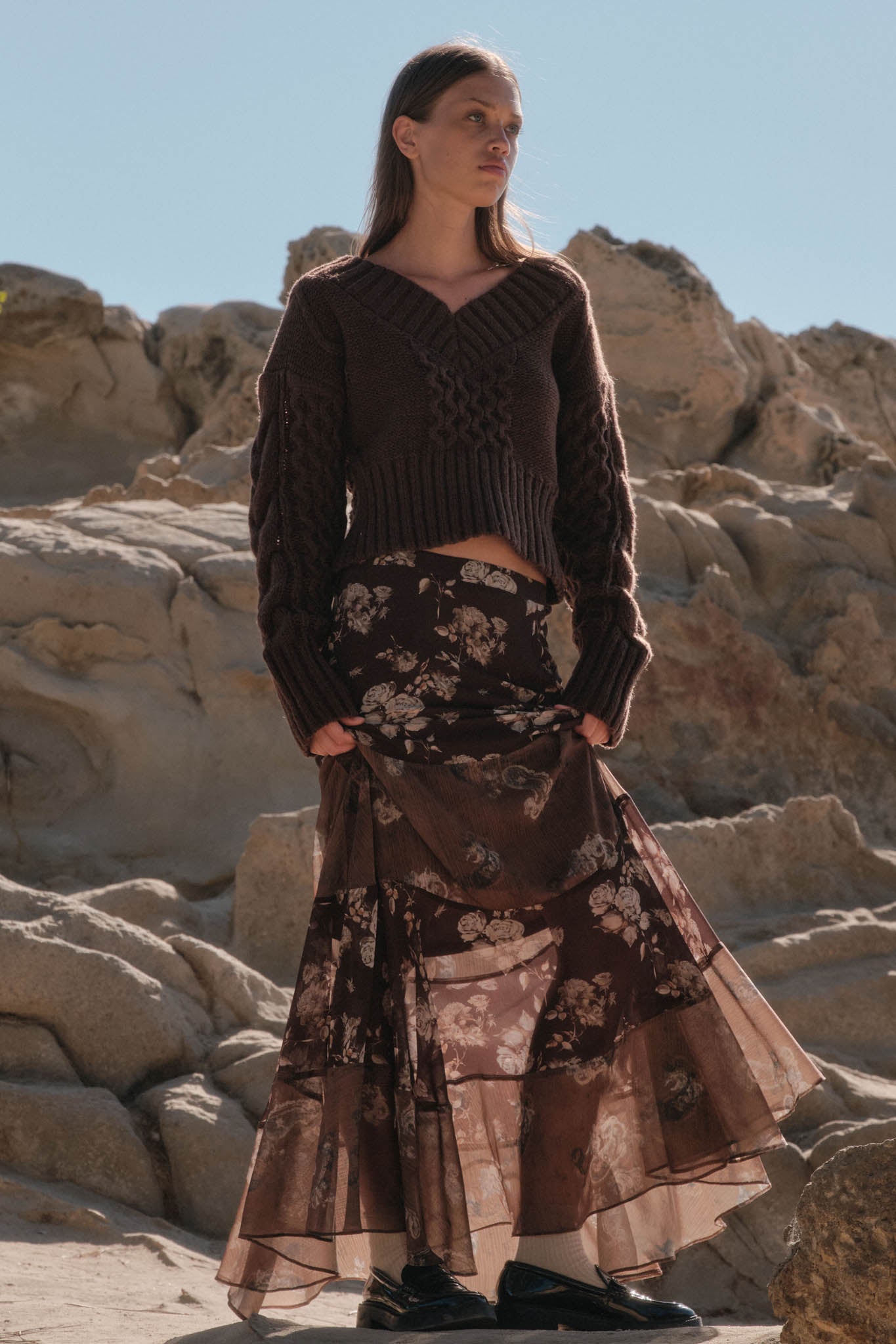 Pick Your Fancy Paisley and Floral Paneled Maxi Skirt - ShopPromesa