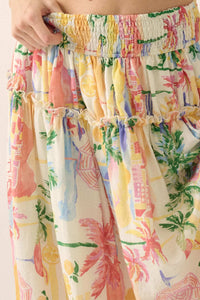 Paradise Found Tropical-Print Smocked Maxi Skirt - ShopPromesa