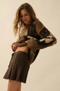 Born Ready Pleated Drawstring Sweater Skirt - ShopPromesa