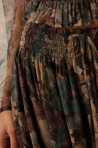 Pretty Potpourri Floral Button-Front Maxi Skirt - ShopPromesa