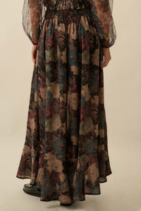 Pretty Potpourri Floral Button-Front Maxi Skirt - ShopPromesa