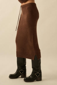 Promise the Label Textured Knit Sweater Midi Skirt - ShopPromesa