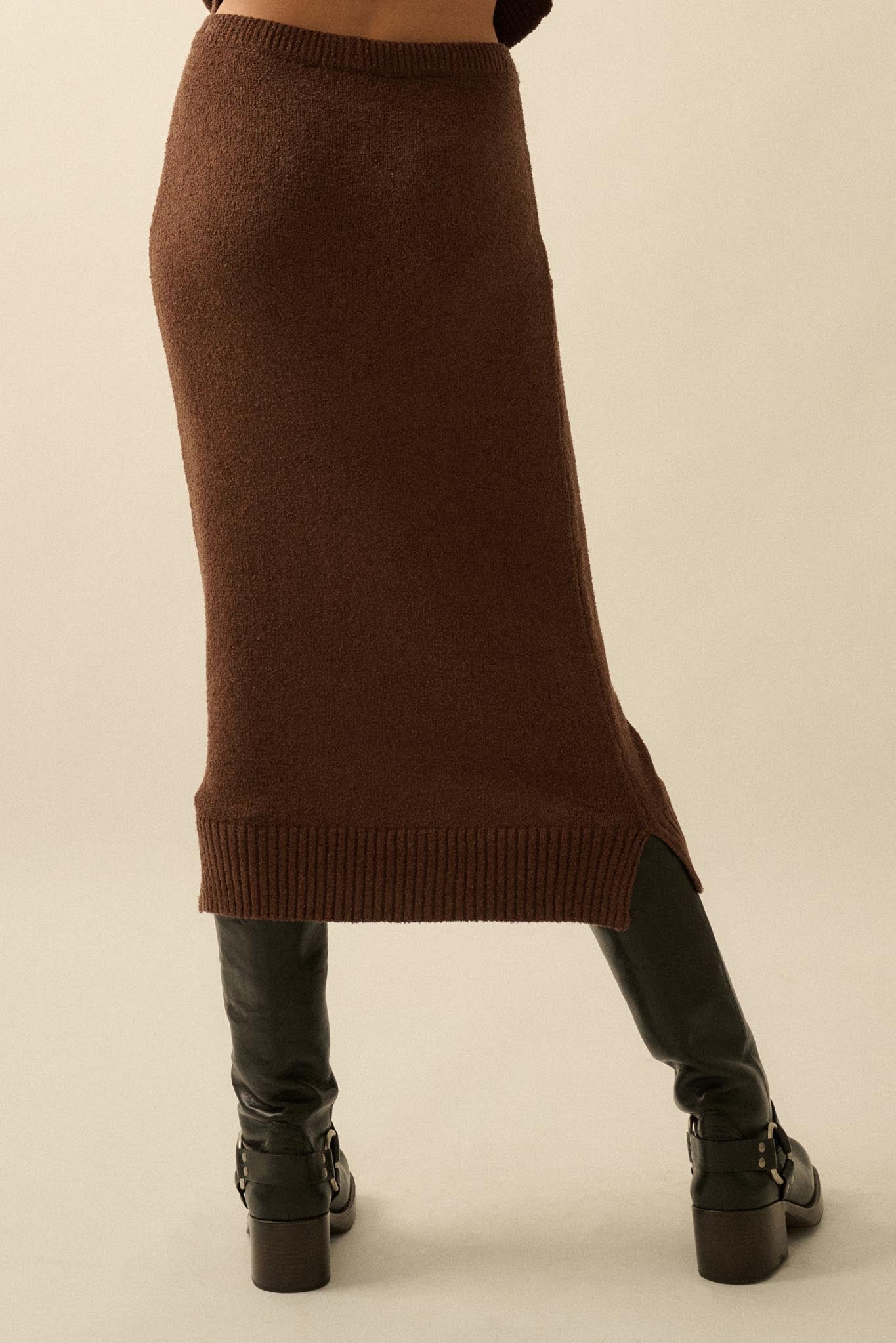 Promise the Label Textured Knit Sweater Midi Skirt - ShopPromesa