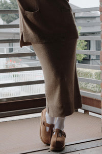 Promise the Label Textured Knit Sweater Midi Skirt - ShopPromesa