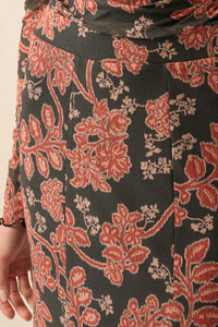 Going for Baroque Floral Mesh Godet Maxi Skirt - ShopPromesa