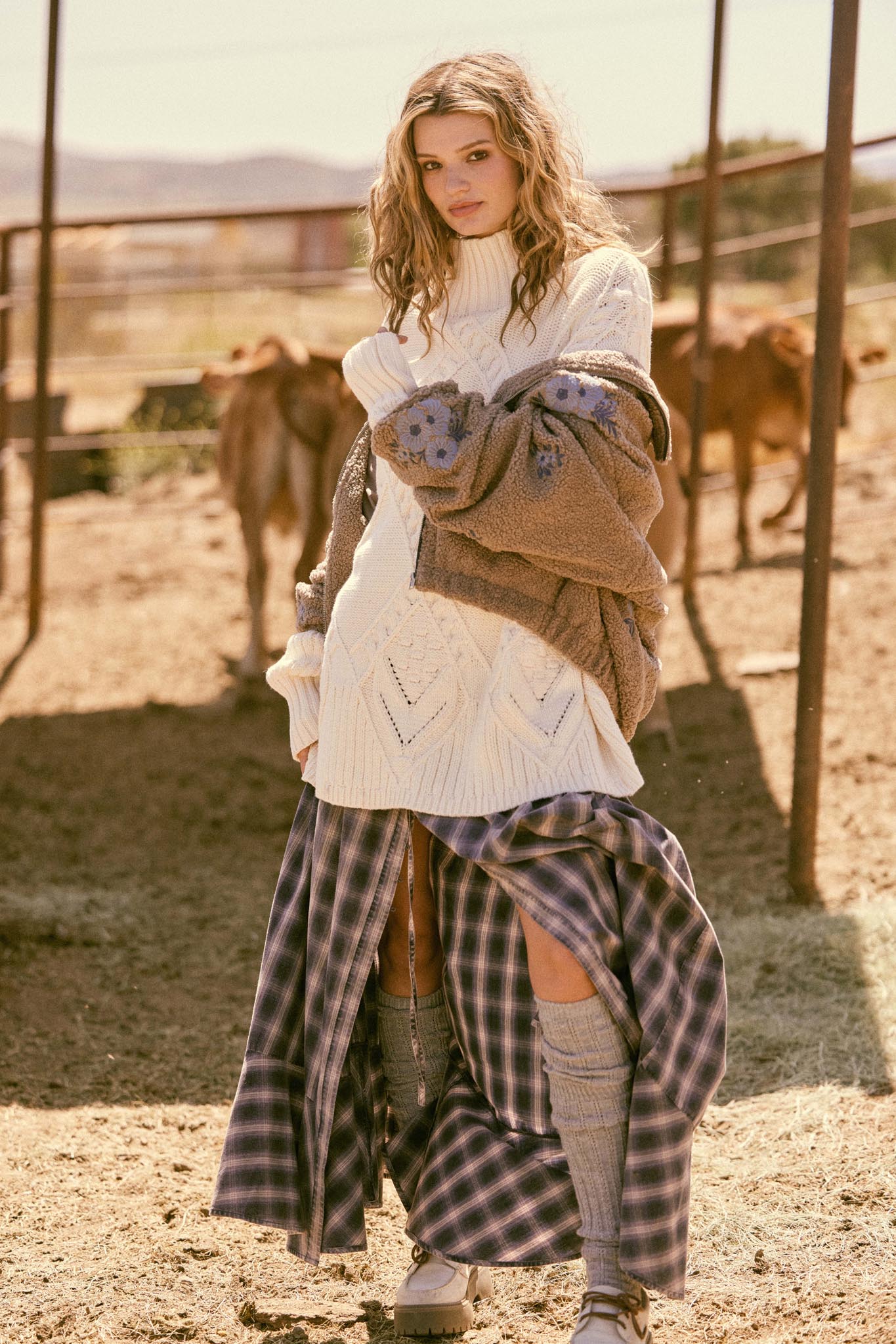 Off the Trail Plaid Flannel Button-Up Maxi Skirt - ShopPromesa