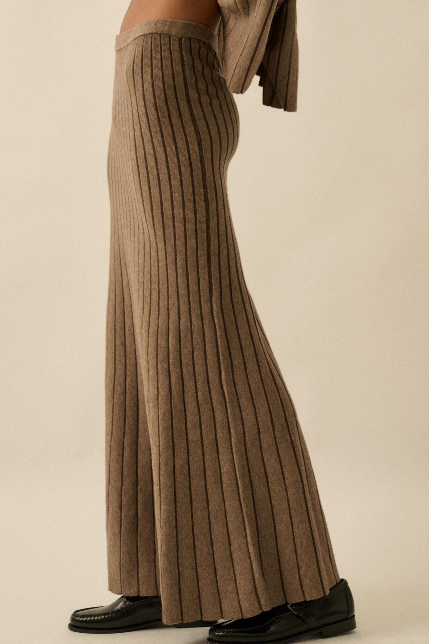 Next in Line Striped Mermaid Maxi Sweater Skirt - ShopPromesa