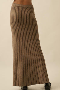 Next in Line Striped Mermaid Maxi Sweater Skirt - ShopPromesa