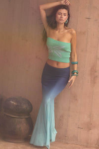 Evening Tide Ombre Mesh Mermaid Maxi Skirt - ShopPromesa