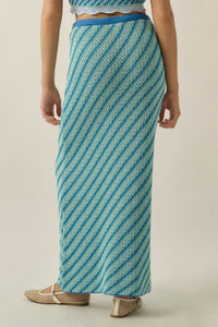 Endless Summer Striped Crochet-Knit Maxi Skirt - ShopPromesa