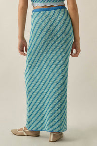 Endless Summer Striped Crochet-Knit Maxi Skirt - ShopPromesa