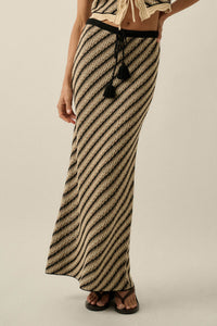 Endless Summer Striped Crochet-Knit Maxi Skirt - ShopPromesa