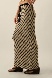 Endless Summer Striped Crochet-Knit Maxi Skirt - ShopPromesa