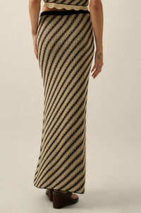 Endless Summer Striped Crochet-Knit Maxi Skirt - ShopPromesa