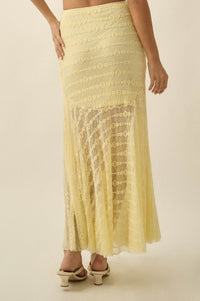 Blossoming Lace Floral Lace Drop-Waist Maxi Skirt - ShopPromesa