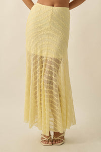 Blossoming Lace Floral Lace Drop-Waist Maxi Skirt - ShopPromesa