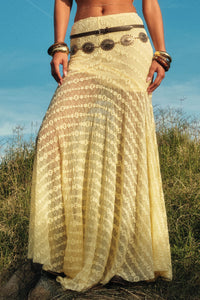 Blossoming Lace Floral Lace Drop-Waist Maxi Skirt - ShopPromesa