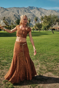 Blossoming Lace Floral Lace Drop-Waist Maxi Skirt - ShopPromesa