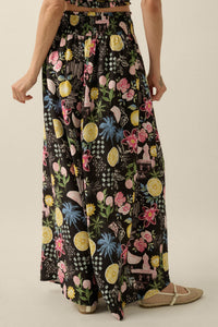 Celebrate Life Fruit & Floral-Print Button Maxi Skirt - ShopPromesa