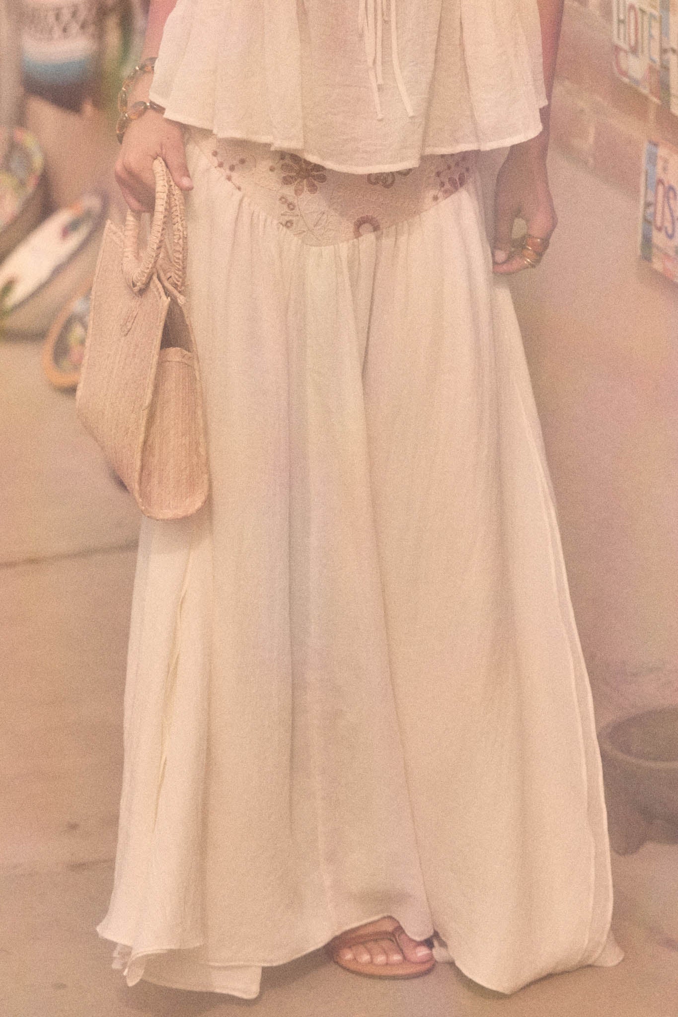 Meadow Song Floral-Embroidered Drop-Waist Maxi Skirt - ShopPromesa