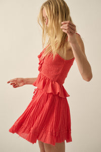 Sweet Freedom Cotton Gauze Drawstring Mini Skirt - ShopPromesa