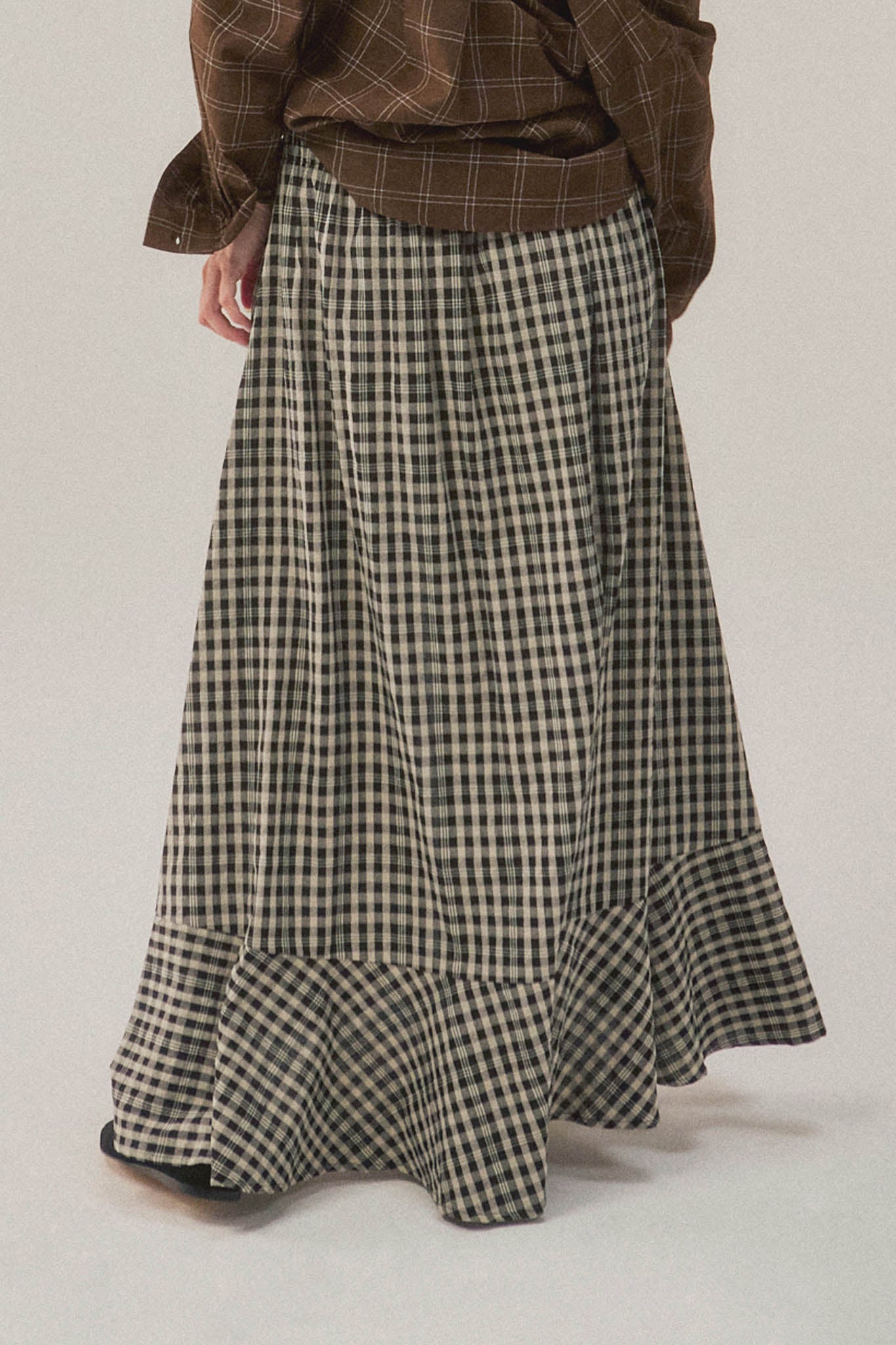 Play It Again Plaid Buttoned Drawstring Maxi Skirt - ShopPromesa