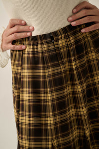 Crossed My Mind Plaid and Lace Godet Maxi Skirt - ShopPromesa