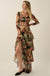 Regal Roses Floral Mesh Ruffled Cascade Maxi Skirt - ShopPromesa