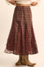 Country Mile Plaid and Lace Godet Maxi Skirt - ShopPromesa