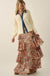 Joyous Garden Floral Mesh Ruffled Cascade Maxi Skirt - ShopPromesa