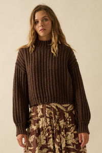 Call Me Cozy Chunky Ribbed Knit Mock Neck Sweater - ShopPromesa