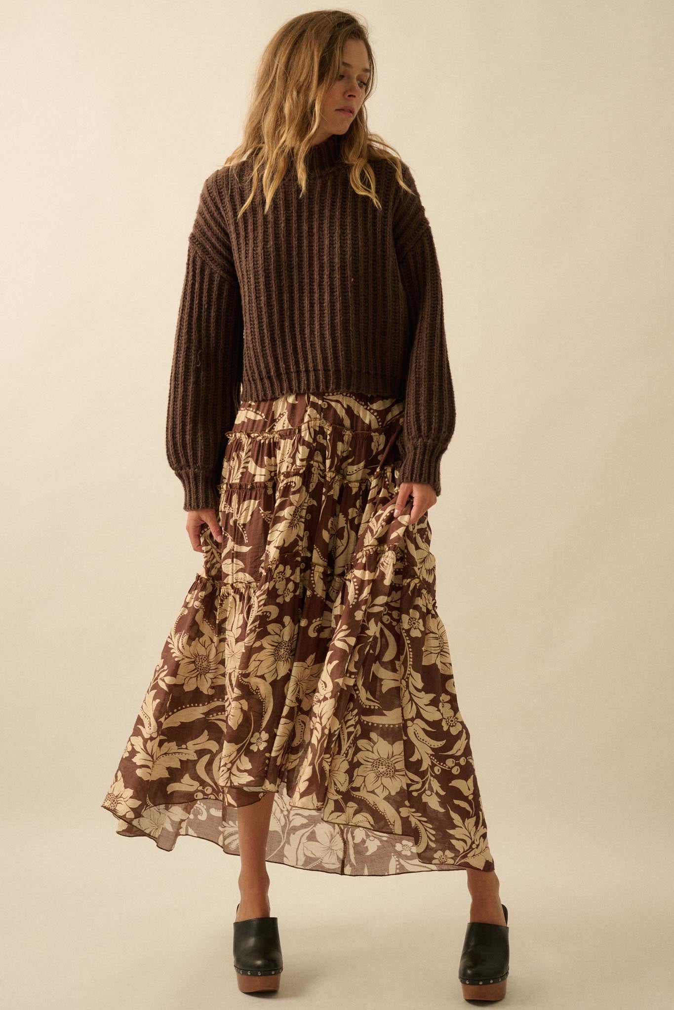 Call Me Cozy Chunky Ribbed Knit Mock Neck Sweater - ShopPromesa