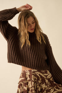 Call Me Cozy Chunky Ribbed Knit Mock Neck Sweater - ShopPromesa