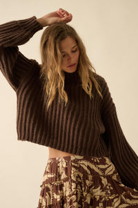 Call Me Cozy Chunky Ribbed Knit Mock Neck Sweater - ShopPromesa