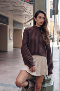 Call Me Cozy Chunky Ribbed Knit Mock Neck Sweater - ShopPromesa