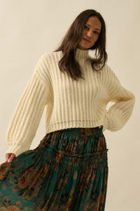 Call Me Cozy Chunky Ribbed Knit Mock Neck Sweater - ShopPromesa