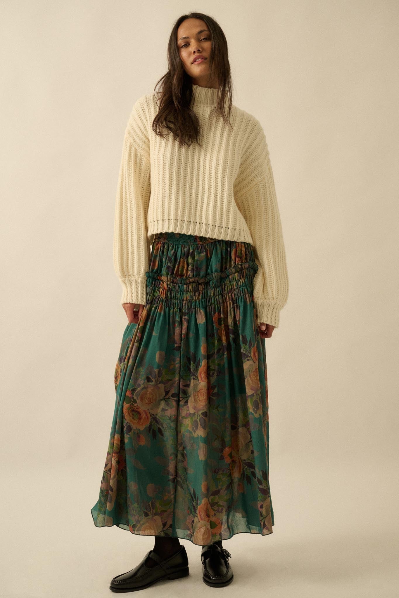 Call Me Cozy Chunky Ribbed Knit Mock Neck Sweater - ShopPromesa