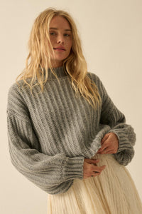 Call Me Cozy Chunky Ribbed Knit Mock Neck Sweater - ShopPromesa