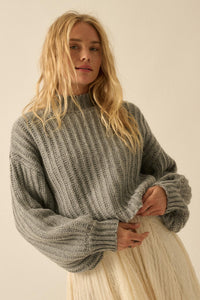 Call Me Cozy Chunky Ribbed Knit Mock Neck Sweater - ShopPromesa