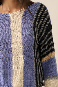 No Rules Colorblock Striped Knit Sweater - ShopPromesa