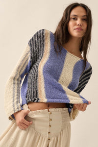 No Rules Colorblock Striped Knit Sweater - ShopPromesa